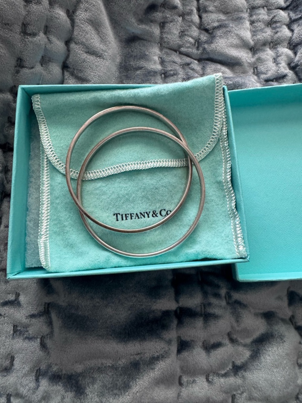 Tiffany & Co. Sterling Silver Interlocking Bangles